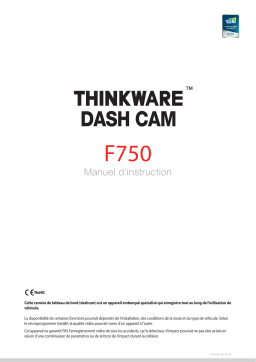 Thinkware F750 Manuel utilisateur