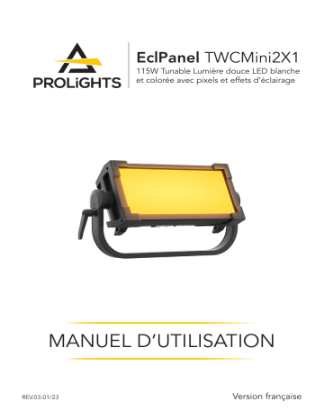 ProLights EclPanel TWCMini2x1 Manuel utilisateur - Contrôle DMX, ArtNet/sACN, WDMX | Fixfr