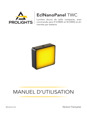 Manuel utilisateur ProLights EclNanoPanel TWCPack  | Fixfr