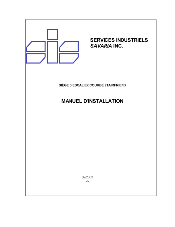 Savaria Concord Stairfriend Manuel du propriétaire | Fixfr