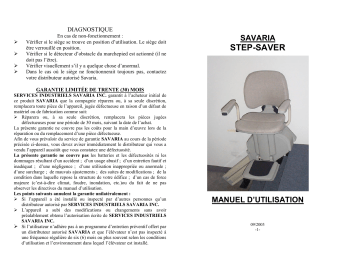 Manuel du propriétaire Savaria Concord Stepsaver - Télécharger PDF | Fixfr