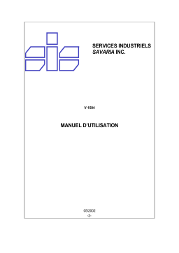 Manuel d'utilisation Savaria Concord V1504