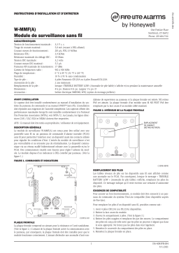 Manuel d'installation du module de surveillance sans fil W-MMF(A) Fire-Lite Alarms