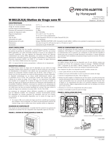 W-BG12LX(A) Station d'appel sans fil - Manuel d'installation | Fixfr