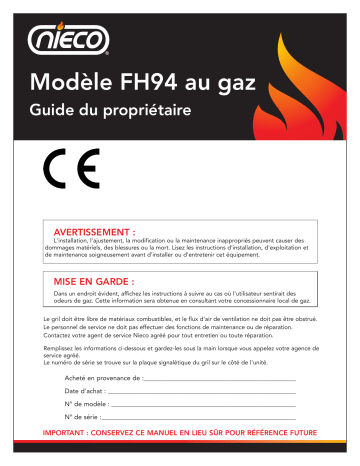 Nieco FH94 Manuel du propriétaire | Fixfr