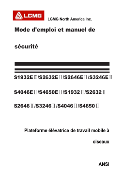 LGMG Slab Scissor Manuel utilisateur - Plateforme de travail à ciseaux