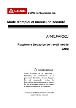 LGMG Diesel Articulating Boom Manuel utilisateur