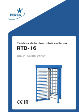 Manuel d'utilisation Perco RTD-16: Tourniquet de hauteur totale