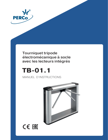 Manuel d'instructions Perco TB-01.1 - Tourniquet tripode électromécanique à socle | Fixfr