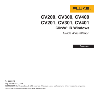 Fluke Hublot Infrarouge CV201 ClirVu® 50 mm (2 po) Manuel d'Utilisation | Fixfr