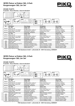 PIKO 38785 Manuel utilisateur