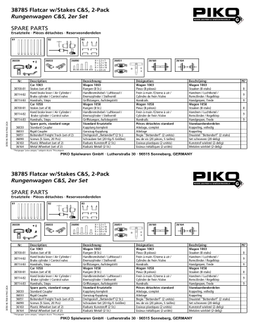 PIKO 38785 Manuel utilisateur | Fixfr