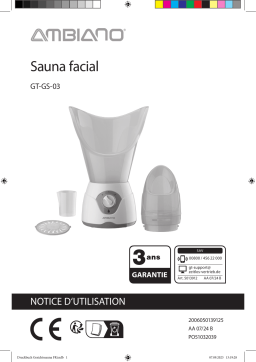 Manuel d'utilisation Ambiano GT-GS-03 - Sauna Facial