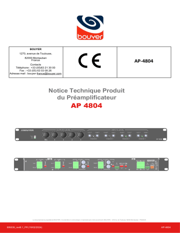 Manuel BOUYER AP-4804 - Préamplificateur mélangeur | Fixfr