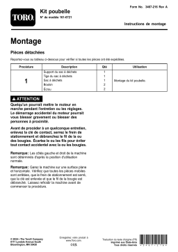 Guide d'installation du kit de conteneur à déchets Toro