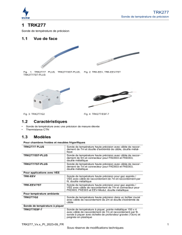 Manuel TRK277 - Sonde de température haute précision | Fixfr