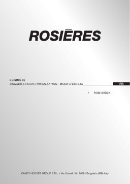 Manuel d'utilisation ROSIERES RGM126D2X - Cuisinière à gaz