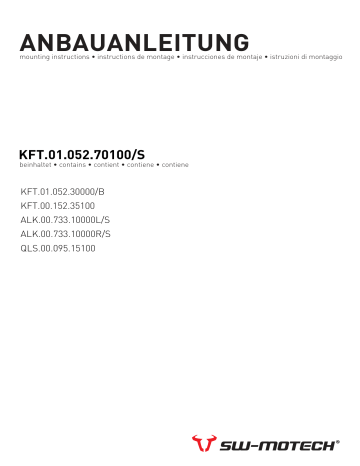 SW-Motech KFT.01.052.70100/S Manuel utilisateur - Supports latéraux PRO | Fixfr