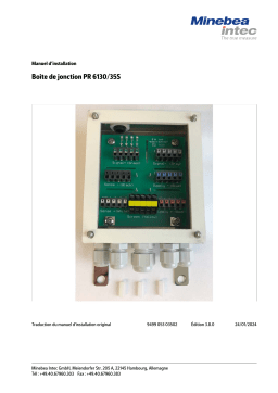 Boîte de jonction pour câbles PR 6130/35S - Manuel du propriétaire