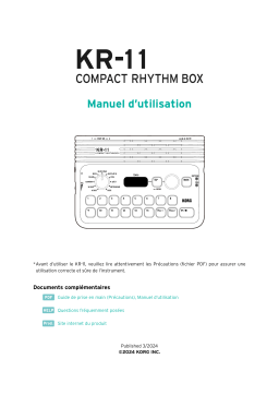 Manuel du propriétaire Korg KR-11 - Boîte à rythmes compacte