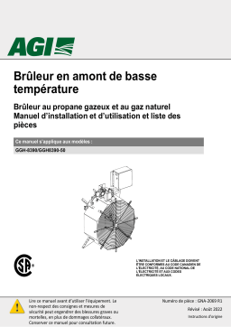 Manuel du propriétaire AGI Low Temperature Upstream VP et NG-Fired Heater