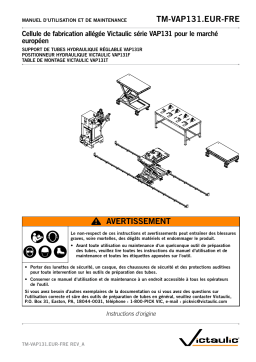 Victaulic Series VAP131 Lean Fabrication Cell Guide d'installation