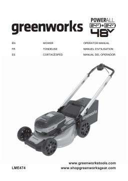 Manuel d'utilisation Greenworks 2532802 - Tondeuse à gazon 24V