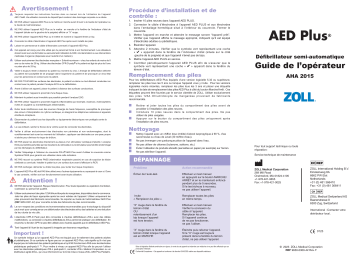 Manuel d'utilisation ZOLL aed plus | Fixfr