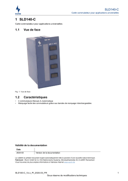 Manuel SLD140-C - Carte de commutation universelle WURM