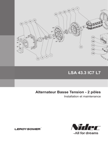 Manuel LSA 43.3 IC7 L7 Alternateur Basse Tension - Leroy-Somer | Fixfr