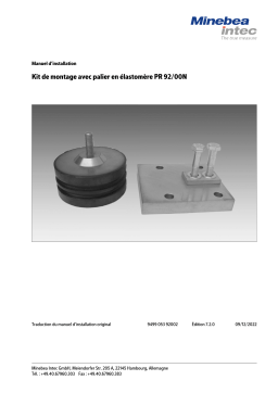 Manuel du propriétaire du Kit de montage PR 92/00N - Minebea Intec