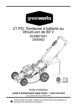 Greenworks 2500402 Manuel du propriétaire