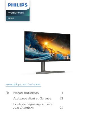 Manuel utilisateur Philips 278M1R/00 -  Résolution 4K, Ambiglow, 144Hz | Fixfr