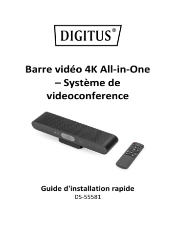 Manuel Digitus DS-55581 - Barre vidéo 4K tout-en-un | Fixfr
