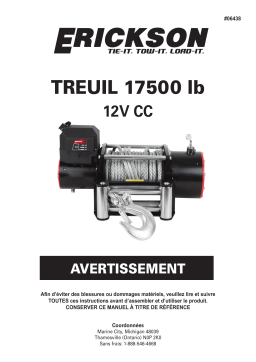 Manuel du Propriétaire Erickson 9061011 - Treuil 17 500lb