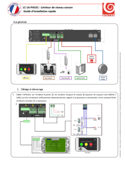 BOUYER LC-1A-PACK1 Manuel utilisateur - Limiteur de niveau sonore