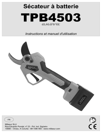 Manuel d'utilisation Anova TPB4503 - Sécateur à batterie | Fixfr