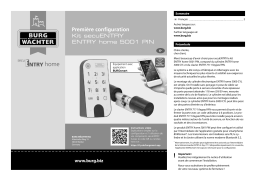 Manuel d'utilisation Burg-Wächter Première configurationKit secuENTRY ENTRY home 5001 PIN