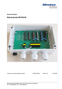 Manuel Minebea Intec Boîte de jonction PR 6130/08