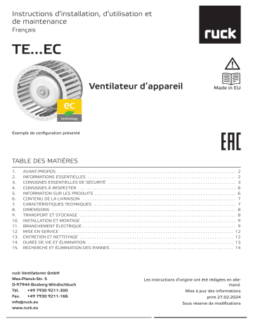 Manuel d'utilisation Ruck TE 140 EC 1 OVO 01 | Fixfr