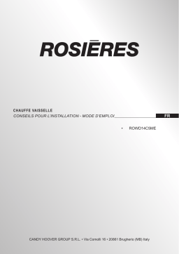 ROSIERES ROWD14C5ME Manuel utilisateur - Fonctionnalités et utilisation