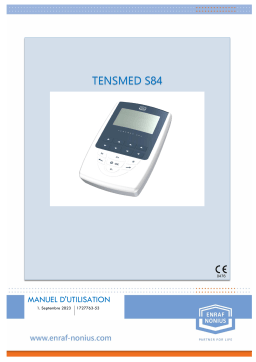 Enraf-Nonius TensMed S84 Manuel utilisateur