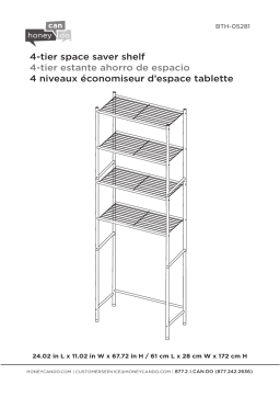 Honey Can Do BTH-05281 Manuel utilisateur - Étagère de rangement à 4 niveaux