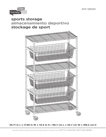 Manuel d'utilisation Honey Can Do SHF-08200 - Rangement sportif | Fixfr