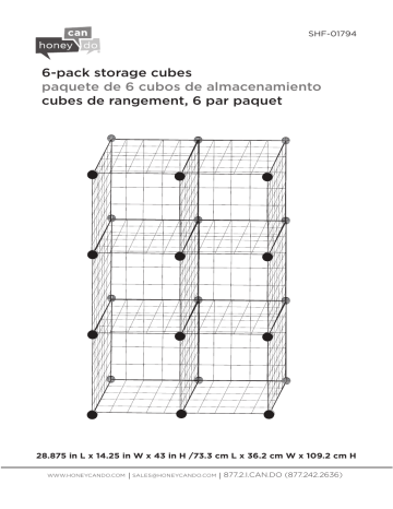 Manuel d'utilisation Honey Can Do SHF-09489 - Organisation et rangement | Fixfr