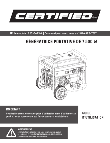 Manuel utilisateur Champion Power Equipment 201370 - Génératrice portative 7 500 W | Fixfr