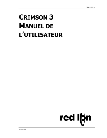 Manuel de l'Utilisateur Crimson 3 French - Red Lion Controls | Fixfr