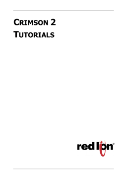 Crimson 2 Tutorial French 8280KB - Manuel utilisateur G3 Red Lion