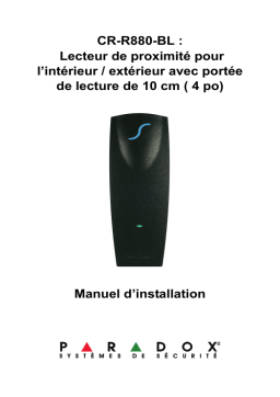 Manuel d'installation PARADOX CR-R880-BL - Lecteur de proximité