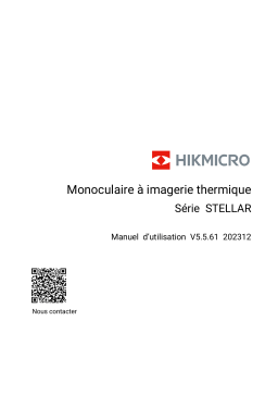 Manuel de l'utilisateur HIKMICRO Stellar: Imagerie thermique pour la chasse